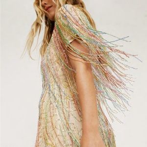 Tassel beaded mini shift - Nasty Gal